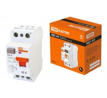 Выключатель дифференциальный (УЗО) ВД1-63 2п 50А 300мА тип AC  SQ0203-0015  TDM