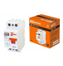 Выключатель дифференциальный (УЗО) ВД1-63 2п 50А 300мА тип AC  SQ0203-0015  TDM