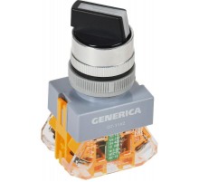 Переключатель D7-11X2 2 положения 1з+1р черный  BSW50-11X2-3-21-2-K02-G  GENERICA