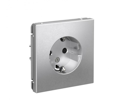 ArtGallery Алюминий Розетка с заземлением, со шторками, 16А, механизм  GAL000345  SE