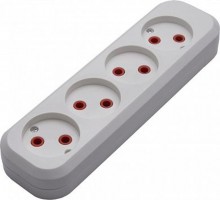 PST10-400-20 Розетка переносная разборная, 4-местная б/з, 250В, 10A, белый  39009  STEKKER