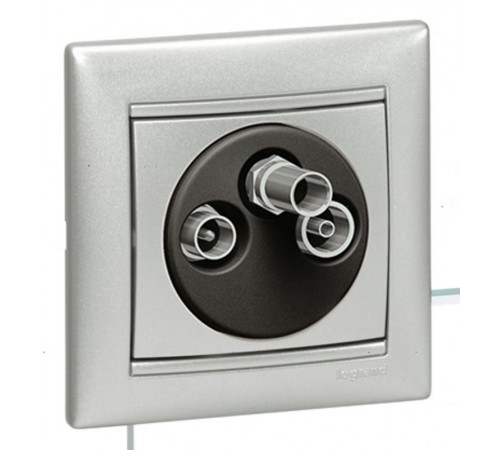 Valena Алюминий Розетка TV-FM-SAT единственная 5-2400 МГц 1,5 дБ  770135  Legrand