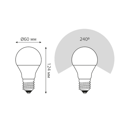 Лампа светодиодная LED 20Вт E27 220В 6500К Elementary A60  23239  Gauss