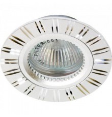 Светильник точечный встраиваемый под лампу GS-M393S MR16 50W G5.3 серебро  17939  FERON