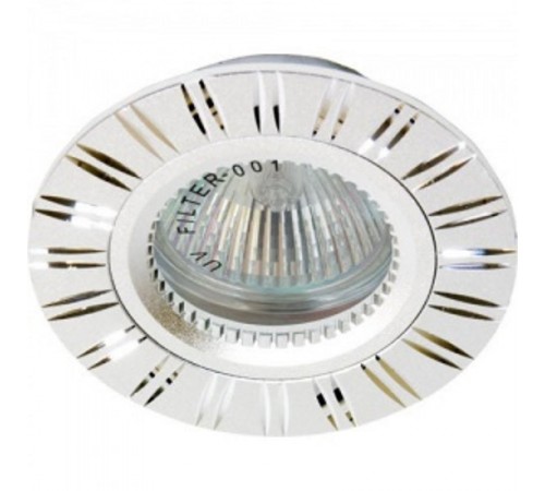 Светильник точечный встраиваемый под лампу GS-M393S MR16 50W G5.3 серебро  17939  FERON