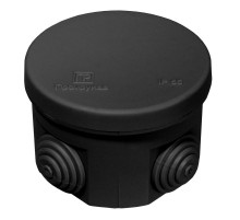 Коробка распределительная для о/п черная 70х50 (132шт/кор) IP55 безгалогенная (HF)  40-0110-9005  Промрукав