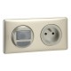 Celiane Титан Лицевая панель розетки 2К+З фр.ст.  068412  Legrand