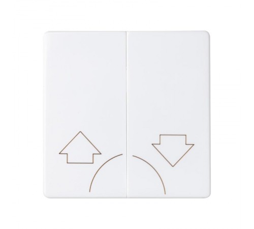 Клавиша двойная для выключателя жалюзи без блокировки и пиктограммой "стрелки" белого матового цвета S82 Concept  8200029-090  Simon