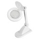Лупа настольная 3D+12D с подсветкой, белая  31-0242  REXANT
