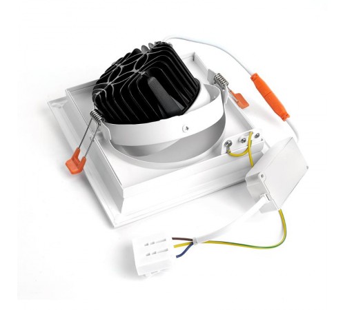 Светильник светодиодный встраиваемый карданный AL201, 1x20W, 1800 Lm, 4000К, 35 градусов, белый  29776  FERON