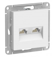AtlasDesign Лотос Розетка 2-ая компьютерная RJ45+RJ45, кат.5Е, механизм  ATN001385  SE