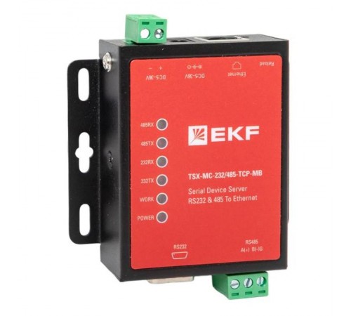 Преобразователь RS-232/485 в Ethernet, Modbus TCP/RTU/ASCII TSX TSX-MC-232/485-TCP-MBEKF
