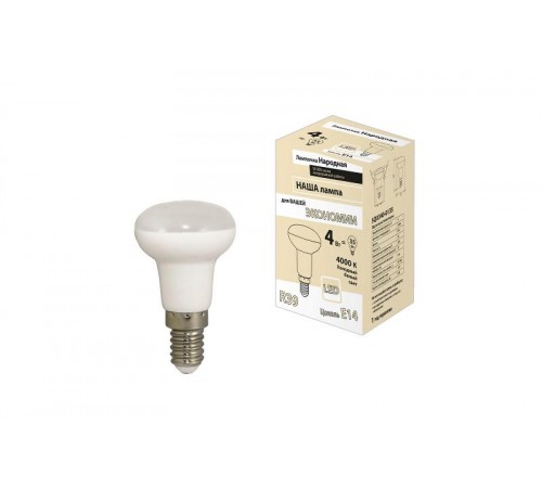 Лампа светодиодная R39 - 4 Вт-230 В -4000 К-E14 Народная  SQ0340-0135  TDM