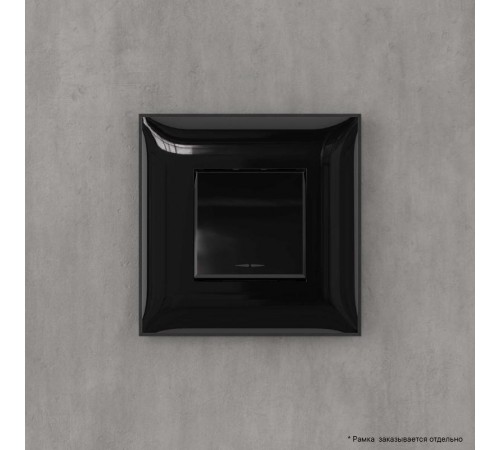 Кнопка одноклавишная в стену, "Avanti", "Черный квадрат"  4402153  DKC