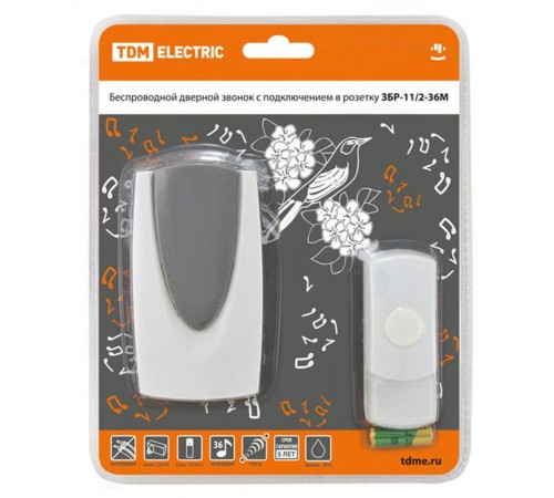 Звонок ЗБР-11/2-36М (беспр., роз.)   SQ1901-0009  TDM