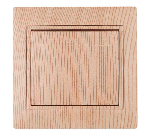 Выключатель Intro Plano 1-101-11 одноклавишный 10А-250В, IP20, СУ, сосна  Б0053728  Intro