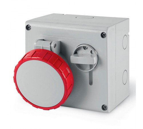 Розетка наружной уст. с мех-ой блокировкой и верхним расположением разъема IP67 16А 3P+E+N 400В  DIS5051687  DKC