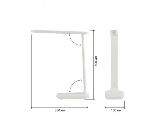 Светильник настольный NLED-495-5W-W светодиодный аккумуляторный складной белый  Б0051472  ЭРА