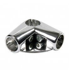 Соединитель 3-х труб угл. с площадкой для полки, хром (1 шт) - пакет   127445  Tech-KREP