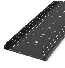 Лоток перфорированный Стандарт 400х50х3000 (1,0 мм) RAL 9005 (6 м/уп)  PR16.9999  Промрукав