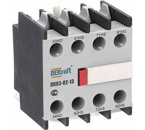 Приставка контактная доп.контакты 1НО+3НЗ ли  24107DEK  DEKraft