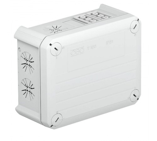 Коробка распределительная T100, 150x116x67 мм, с разъемами Wieland (T 100 WB 2W3 2S3)  2007819  OBO Bettermann