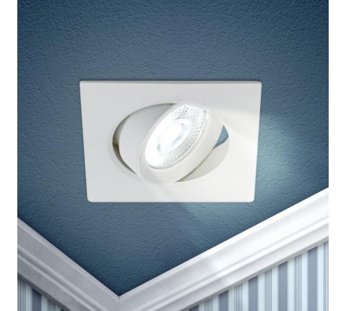 Светильник светодиодный встраиваемый KL LED 21A-5 4K WH LED квадратный поворотн. LED SMD 5W 4000K белый  Б0037035  ЭРА
