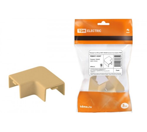 Поворот на 90 гр. КМП 100x60 сосна (2 шт./комп.)  SQ0411-0247  TDM