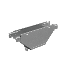 Т-ответвитель переходник 50х500-600 мм верт. c разворотом трассы на 90 град "ПЛЮС" (нчб)  TDPVplus90-50-500-600  КМ-профиль