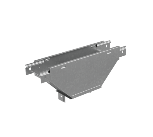 Т-ответвитель переходник 50х100-600 мм верт. c разворотом трассы на 90 град "ПЛЮС" (нчб)  TDPVplus90-50-100-600  КМ-профиль
