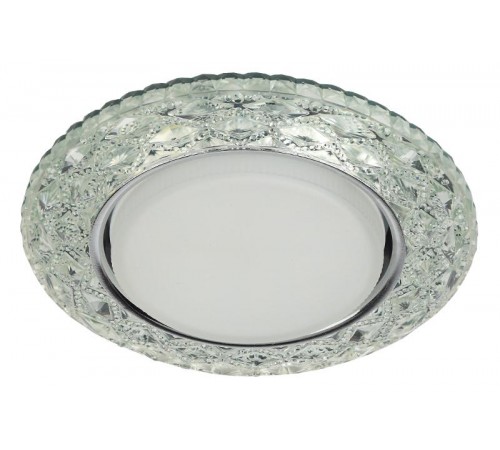 Светильник точечный встраиваемый под лампу DK LD24 15Вт GX53 прозрачный с подсветкой  Б0029631  ЭРА