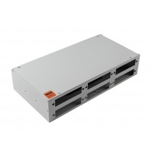 Бокс оптич.FO-19R-2U-6xSLT-W140H42-48UN-GY унив.19",от8до48п.(SC,duplexLC,ST,FC),со сплайс пласт.,б.пиг.и пр.ад.,2U,сер.  250431  Hyperline