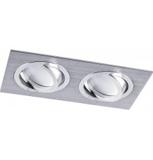 Светильник точечный встраиваемый под лампу DL2802 MR16 50W G5.3 "прямоугольник", хром  32642  FERON