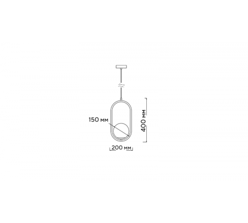 Светильник светодиодный BBL.OVAL/P E27 GL  1904000030  Световые Технологии