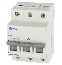 Выключатель автоматическийВА47-063Про, 3П, 1A, Icu-4,5kA, х-ка  В   7000040  Контактор (Legrand)