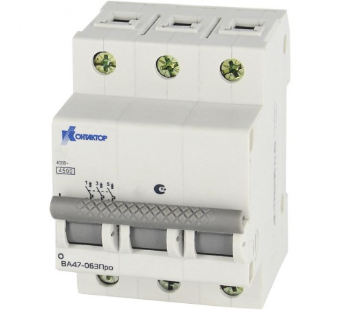 Выключатель автоматический ВА47-063Про, 3П, 40A, Icu-4,5kA, х-ка  С  7000150  Контактор (Legrand)