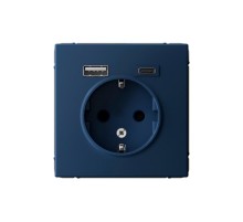 ArtGallery Аквамарин Розетка 16А с 2 USB A+C, 5В/2,4А/3,0А, 2х5В/1,5А, механизм  GAL001132  SE