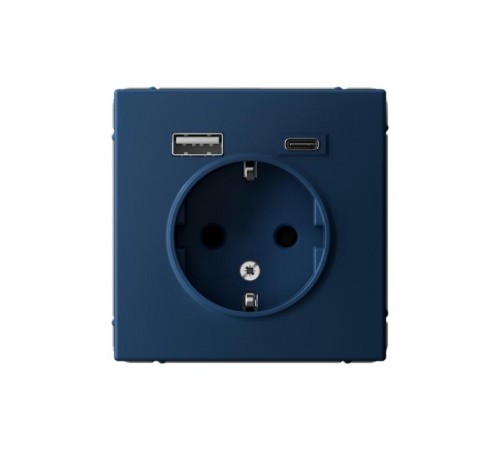 ArtGallery Аквамарин Розетка 16А с 2 USB A+C, 5В/2,4А/3,0А, 2х5В/1,5А, механизм  GAL001132  SE