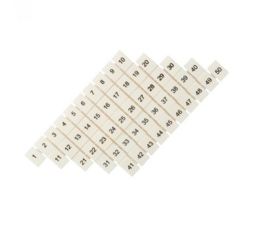 Маркеры для JXB-ST 2,5 с нумерацией 1-50 (100 шт.) EKF PROxima  zb-st-2.5-1-50  EKF