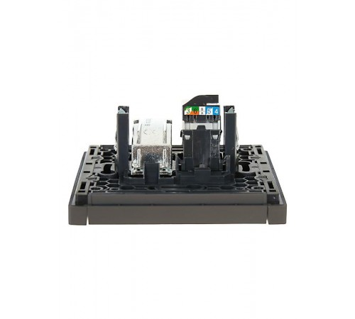 FORTE&PIANO Розетка двойная TV+RJ45 кат.5E FP336 серый  FP-AK20-1-K03  IEK