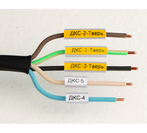 Маркировка для провода, гибкая, для трубочек. 4х30мм. Желтая  NUTFL30Y  DKC