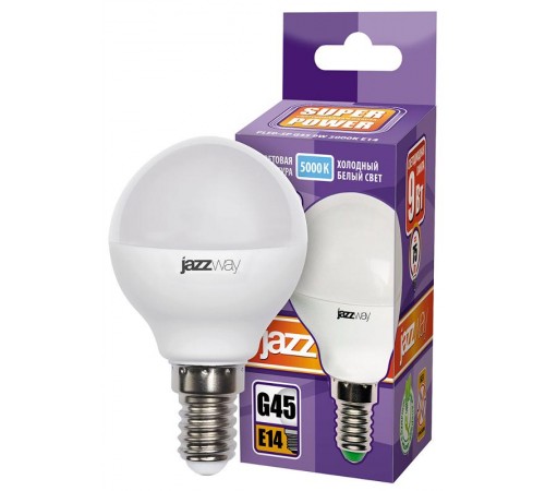 Лампа светодиодная LED 9Вт E14 230В 5000К PLED- SP G45  2859600A  Jazzway