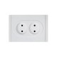 FORTE&PIANO Розетка 2-я без заземления, без шторок безвинтовое крепление 10А FP226 белый  FP-R20-10-1-K01  IEK