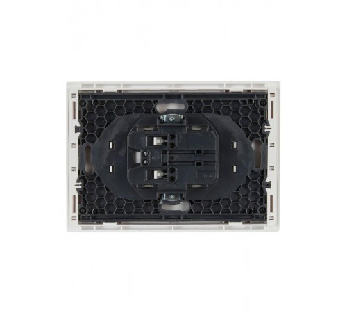 FORTE&PIANO Розетка 2-я без заземления, без шторок безвинтовое крепление 10А FP226 белый  FP-R20-10-1-K01  IEK