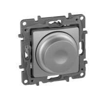 Etika Алюминий Светорегулятор поворотный, 300Вт, без нейтрали  672419  Legrand