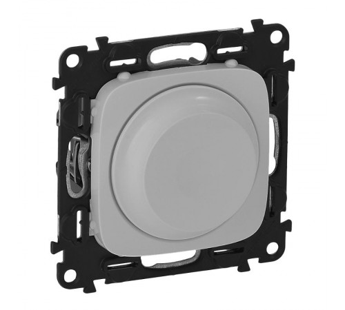 Etika Алюминий Светорегулятор поворотный, 300Вт, без нейтрали  672419  Legrand