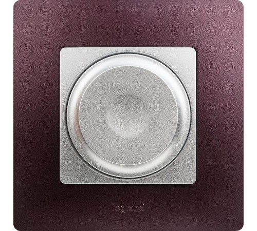 Etika Алюминий Светорегулятор поворотный, 300Вт, без нейтрали  672419  Legrand