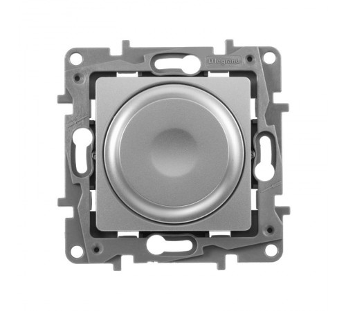 Etika Алюминий Светорегулятор поворотный, 300Вт, без нейтрали  672419  Legrand