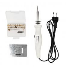 Набор паяльник-выжигатель (21 насадка) 220 V 20/50 Вт  12-0187  REXANT