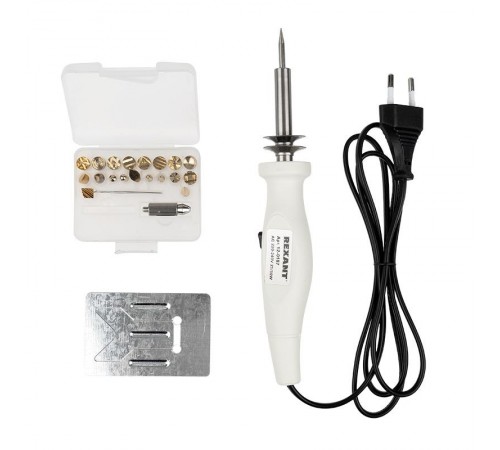 Набор паяльник-выжигатель (21 насадка) 220 V 20/50 Вт  12-0187  REXANT